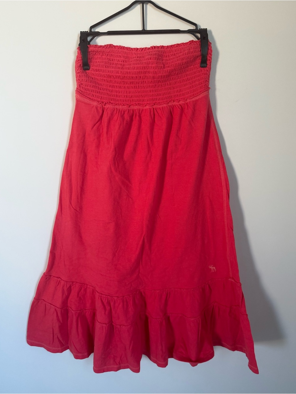 Abercrombie & Fitch Red Vintage Boho Strapless Mini Dress XS
